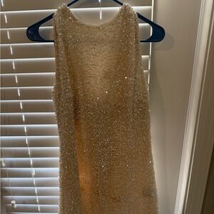 H&M Cream Sequin Embellished Top